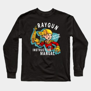 Retro Atompunk Raygun instruction manual Long Sleeve T-Shirt
